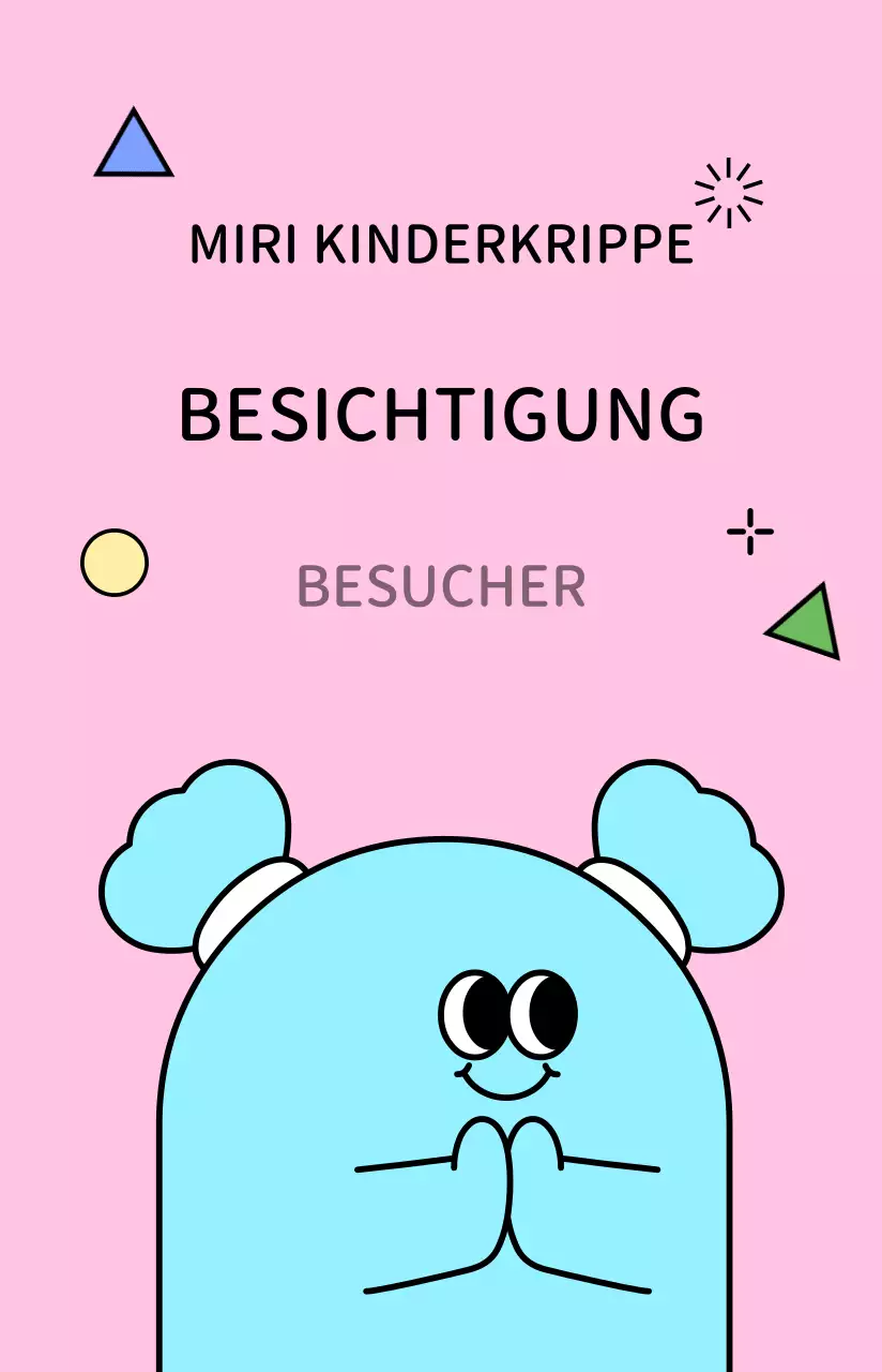 Kindergarten-Visitenkartenkonzept mit niedlichen Illustrationen