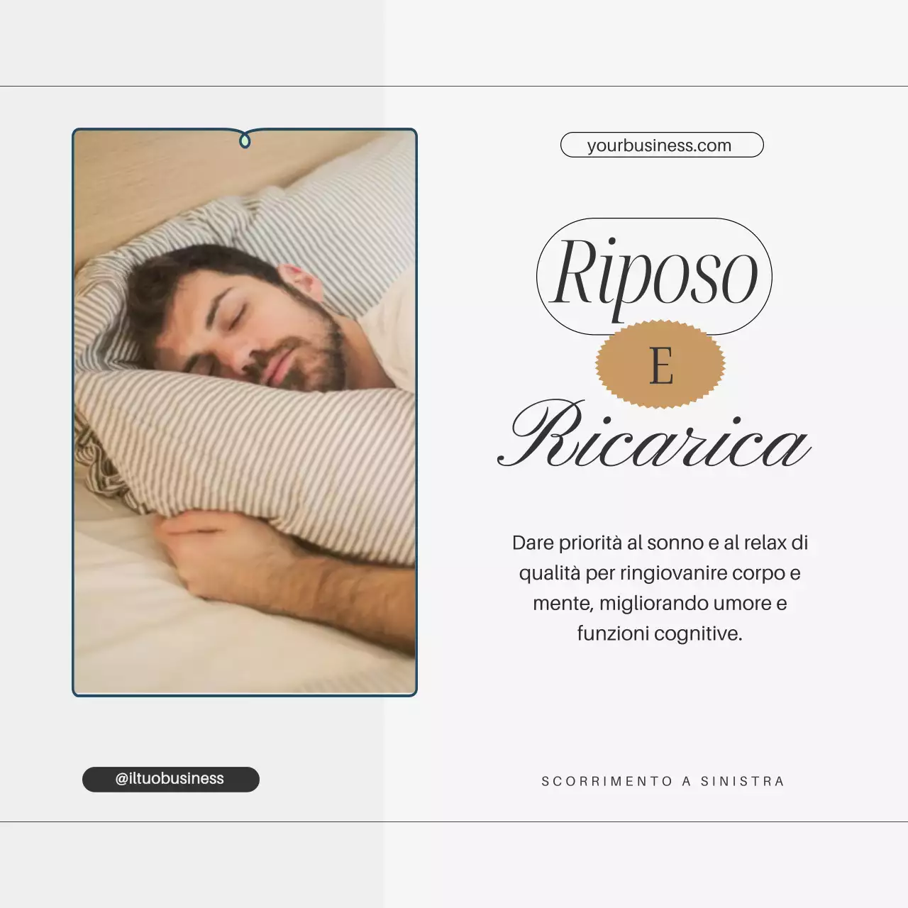 Grigio oro Contenuti minimi Consigli per uno stile di vita sano Carosello di post su Instagram