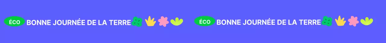 Mignonne campagne environnementale sur fond bleu et illustrations de la nature