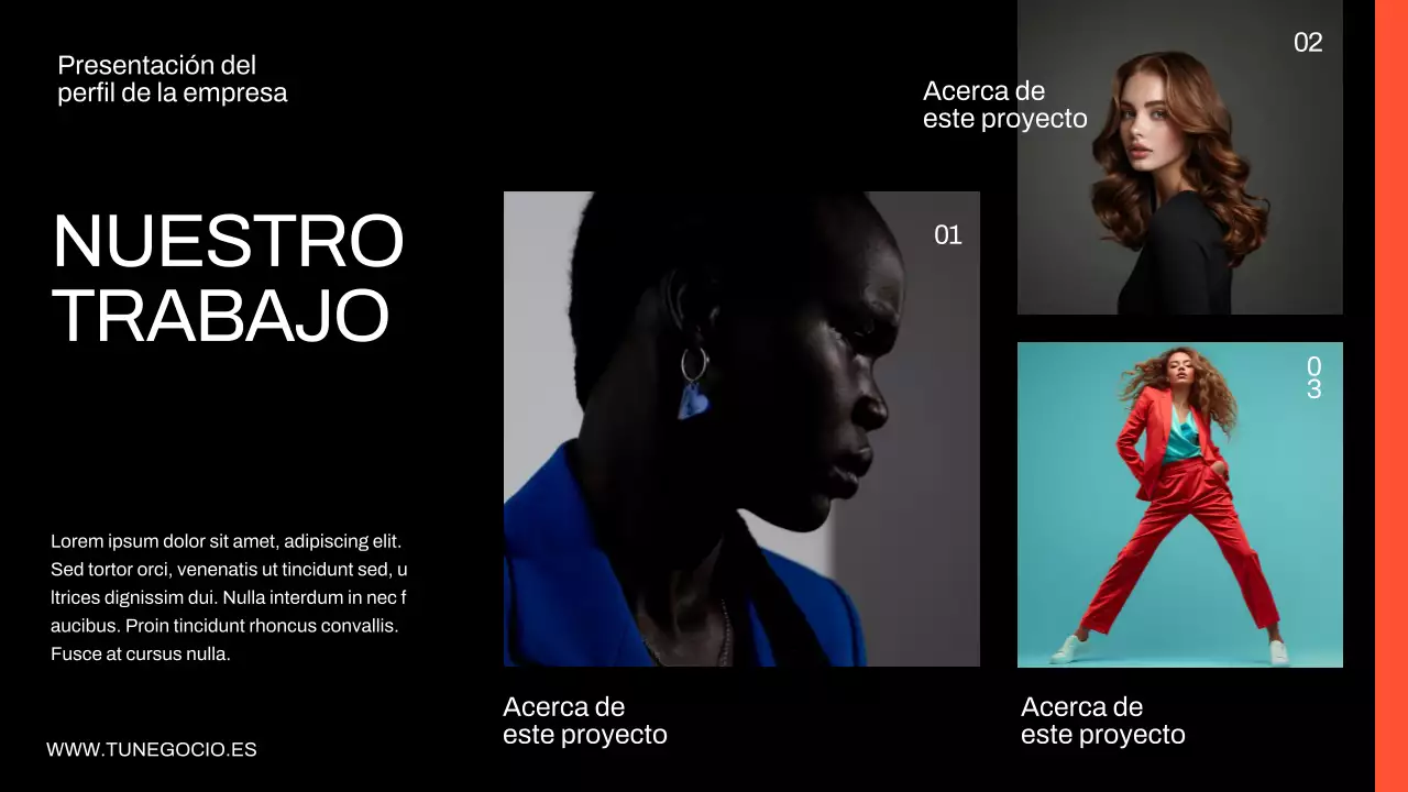 Informe sobre el perfil de las empresas modernas de neón y negro