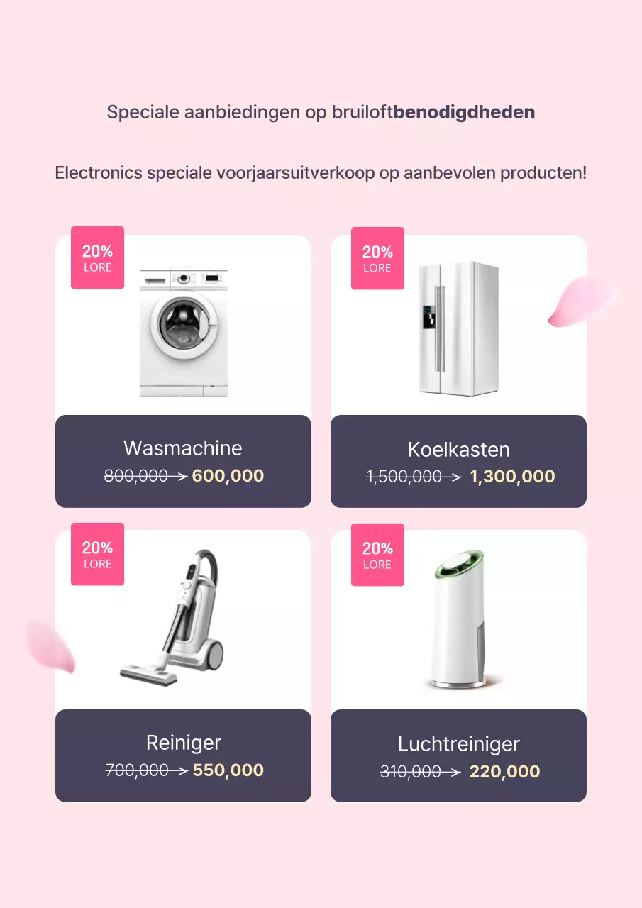 Promoot een eenvoudige roze voorjaarsuitverkoop