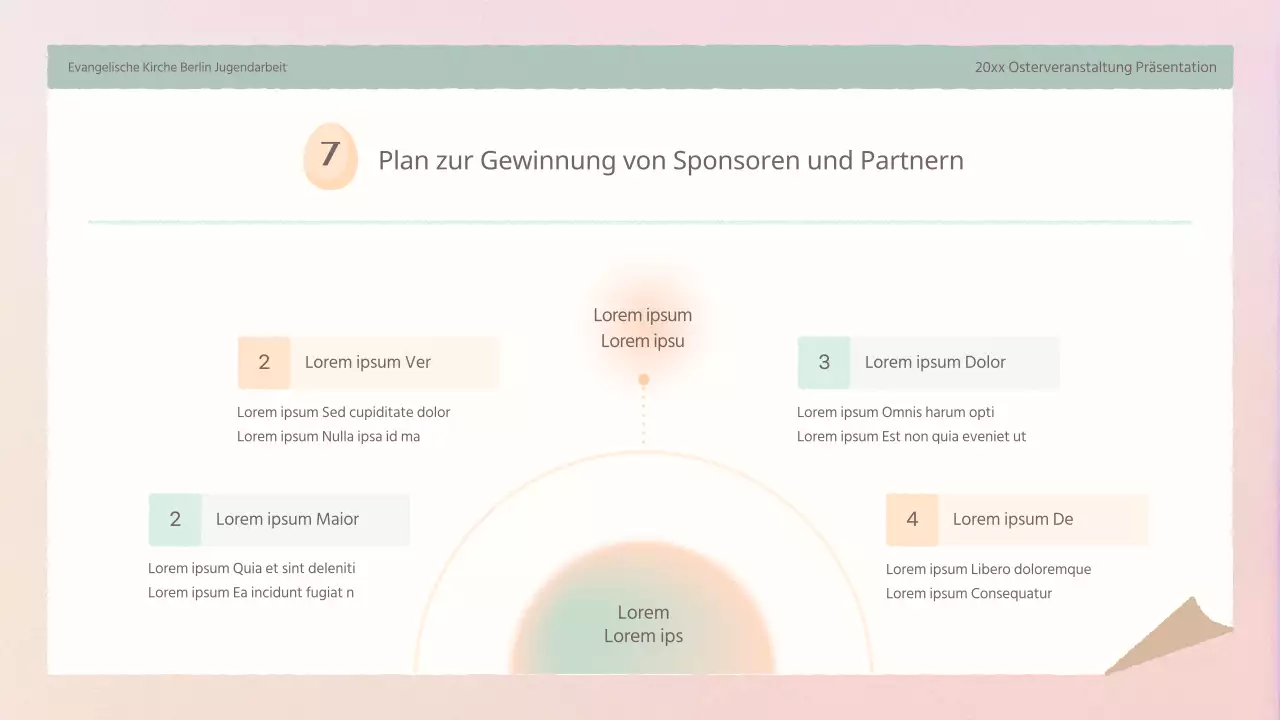 Ein einfacher Planer für das Osterfest in Rosa und Gelb