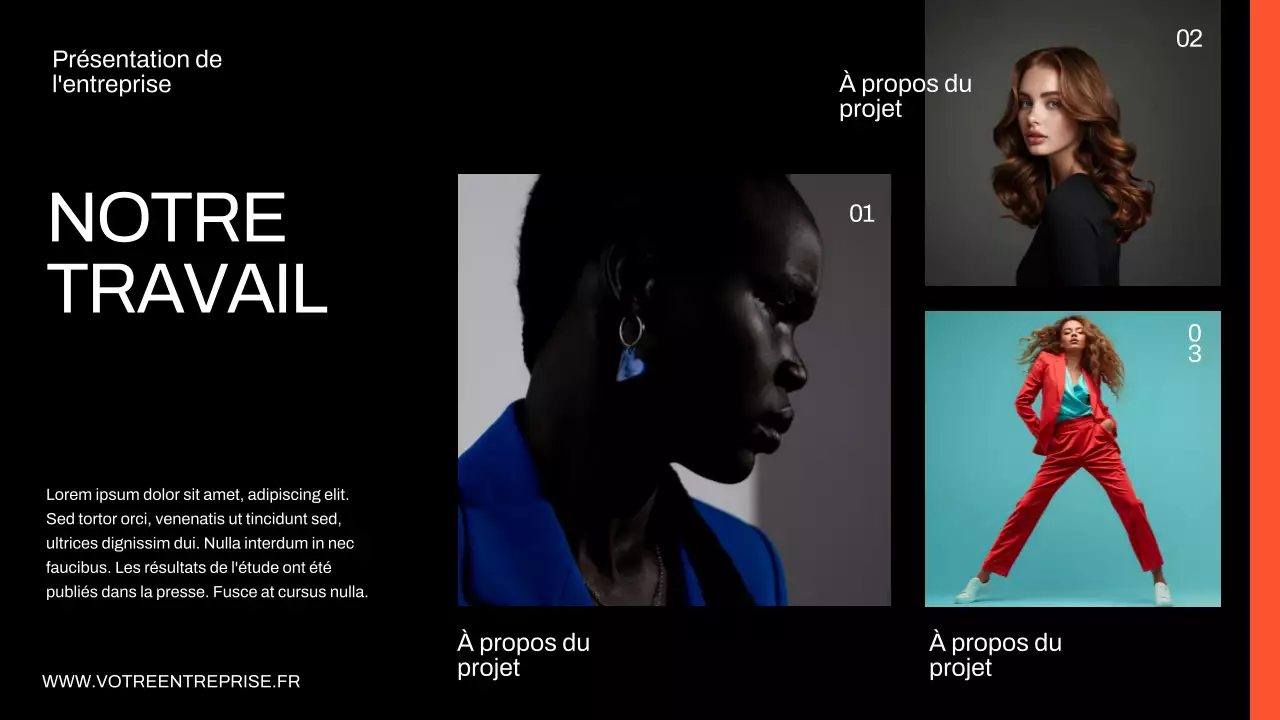 Rapport sur le profil des entreprises modernes néon et noires