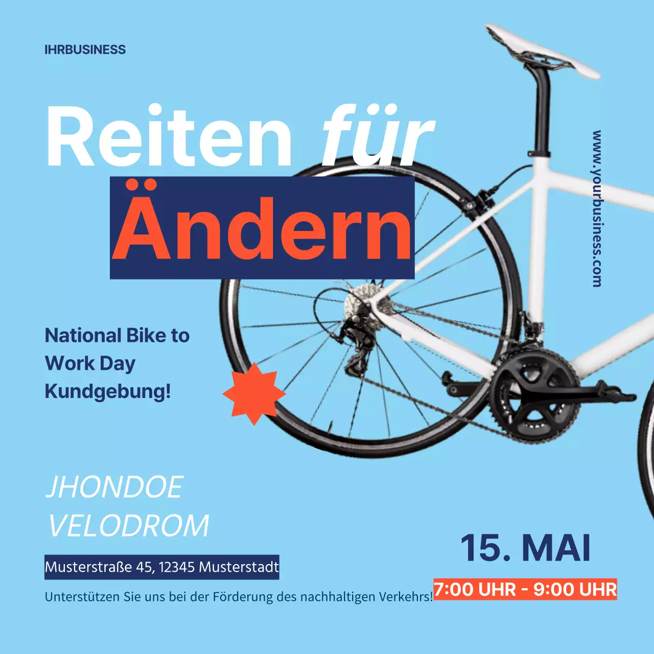 Blue Orange Simple-Kampagne zur Feier des National Bike to Work Day