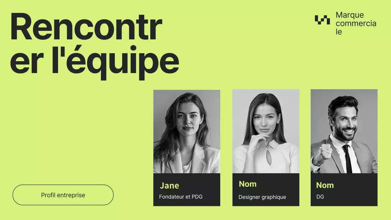 Profil de l'entreprise Grey and Blue Minimal