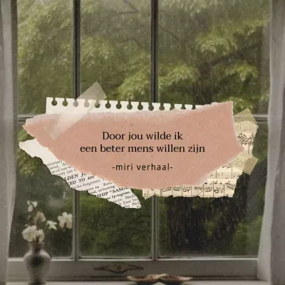 Vintage sentiment post in groen en beige met een groene en beige achtergrond