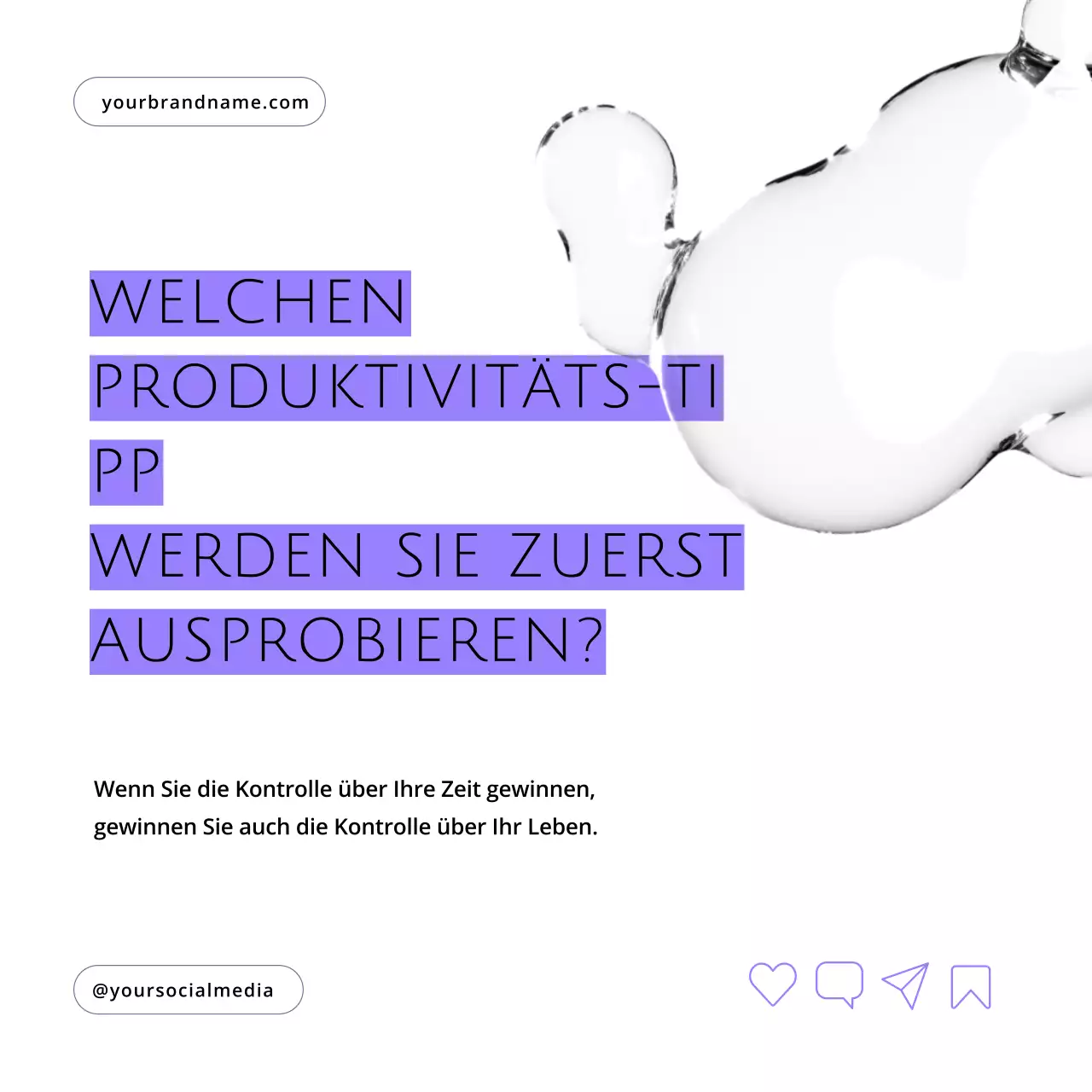 Lila und Weiß Moderne Produktivität Workflow Tipps Leitfaden