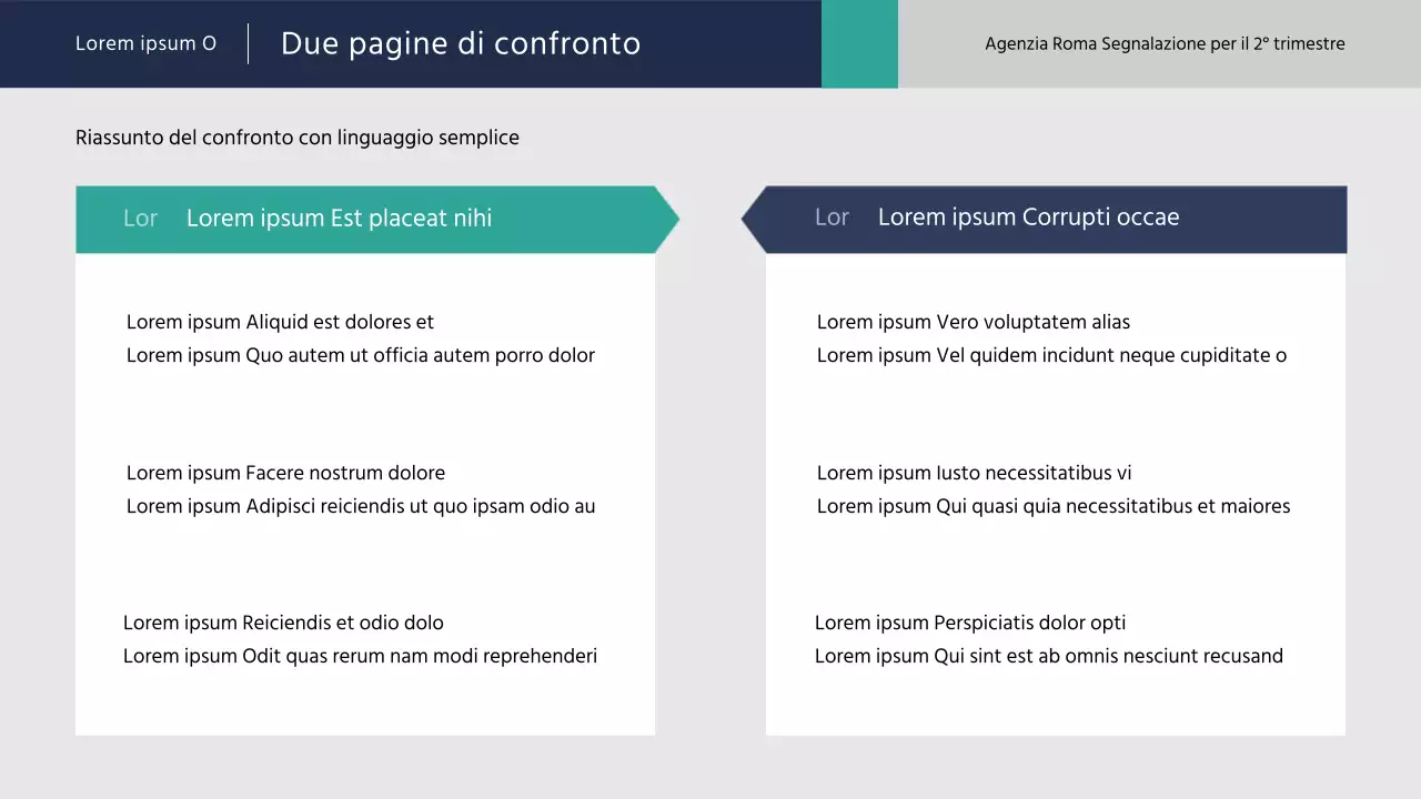 Rapporti semplici per il settore pubblico in blu e menta