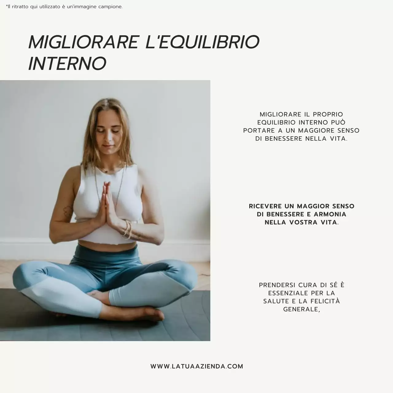 Promozione del ritiro yoga e benessere Beige Minimal