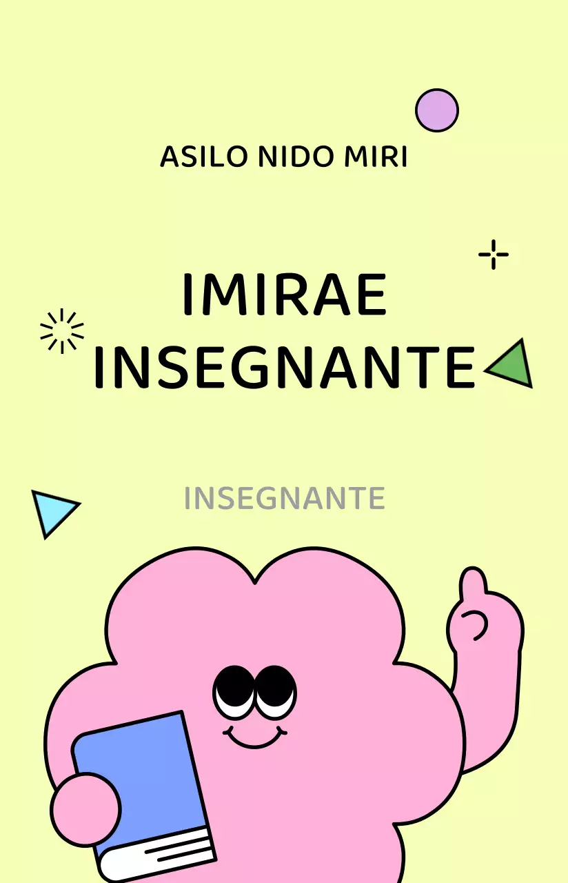 Concetto di biglietto da visita per l'asilo con simpatiche illustrazioni