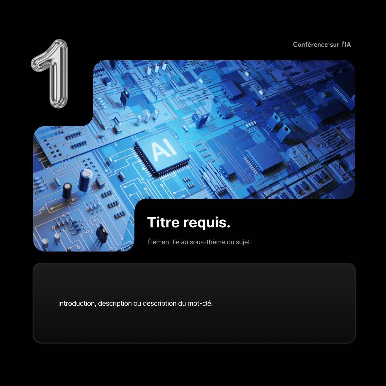 Une touche de noir et de violet lors d'une conférence sur l'intelligence artificielle