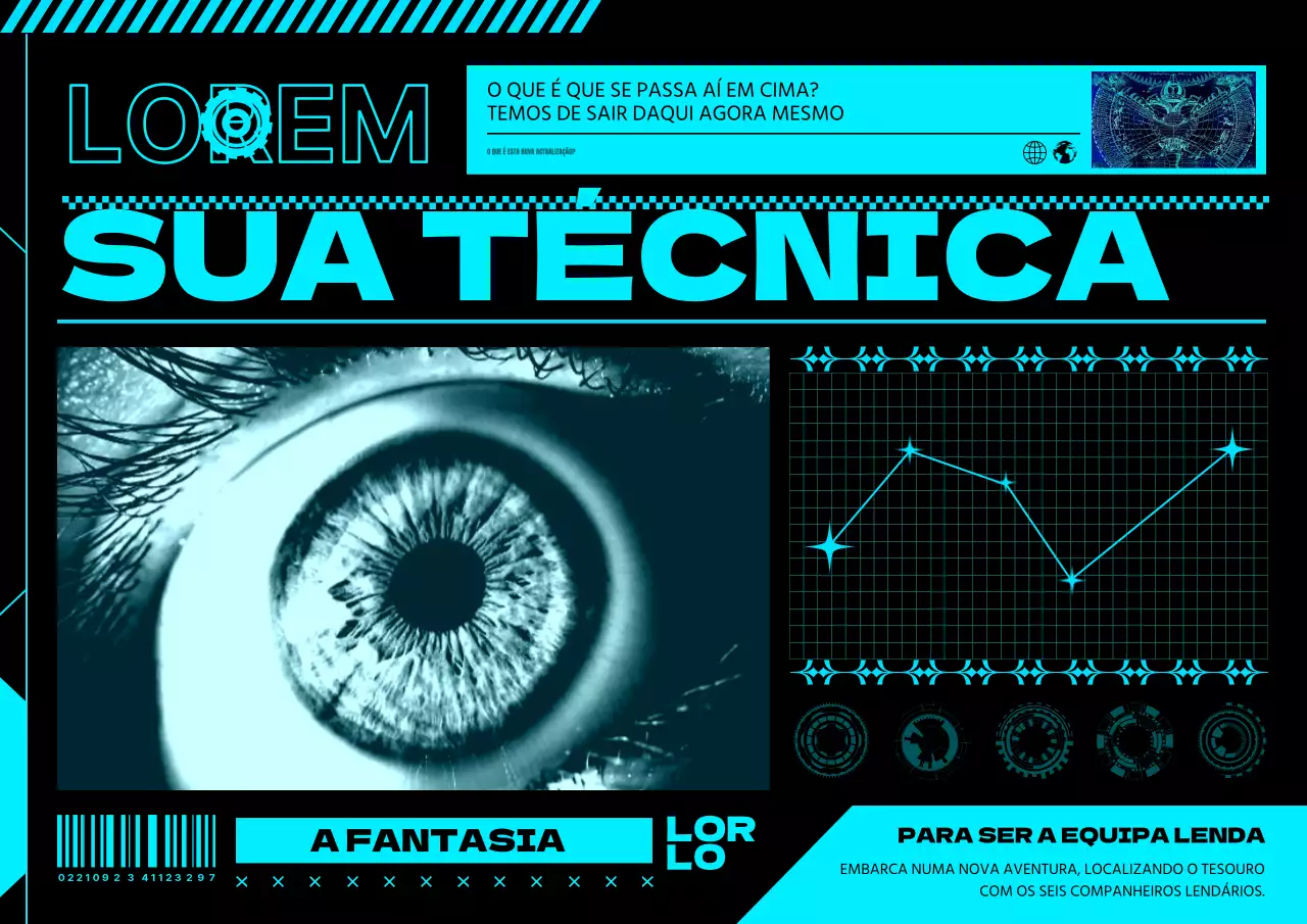 Promover jogos cyberpunk em néon e preto