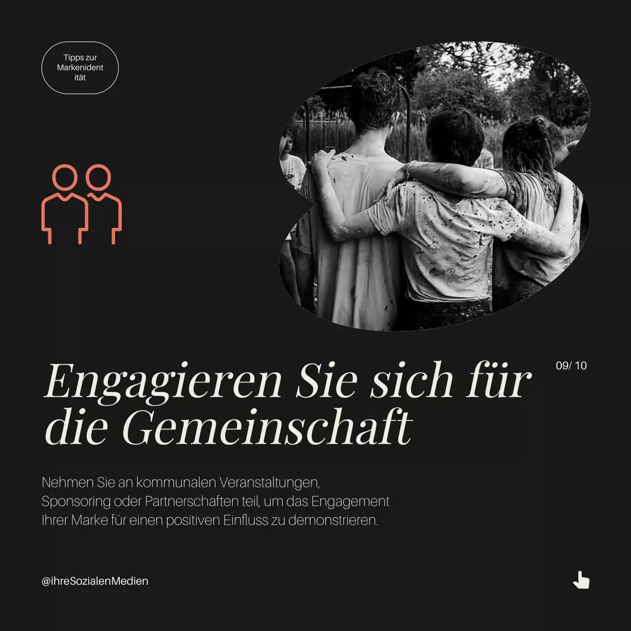 Schwarz Modern Elegant Strategie für den Aufbau der Markenidentität Tipps Instagram Karussell