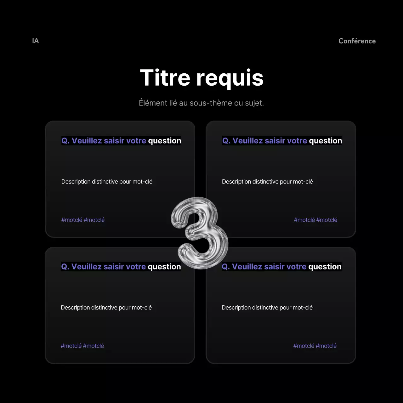 Une touche de noir et de violet lors d'une conférence sur l'intelligence artificielle