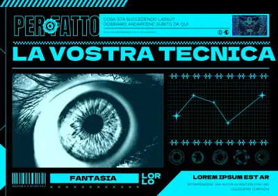 Promuovere giochi cyberpunk al neon e in nero