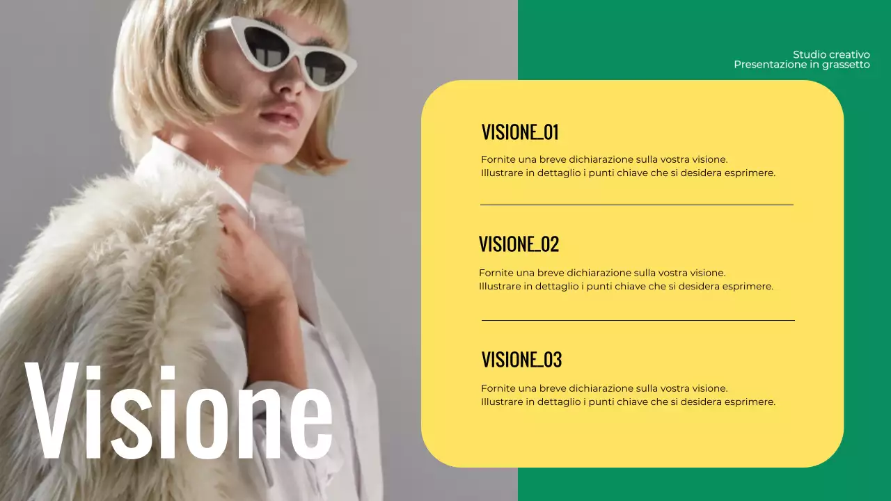 Un portfolio dal design audace in viola e giallo