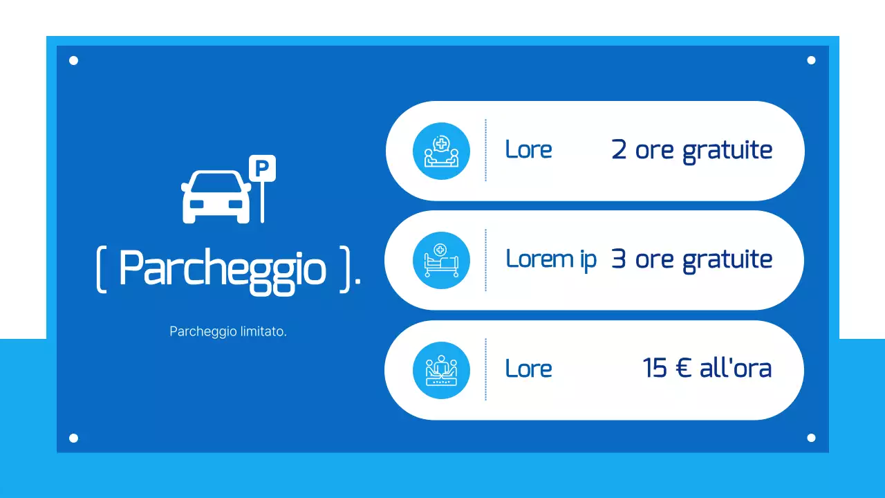 Semplice avviso ospedaliero in blu