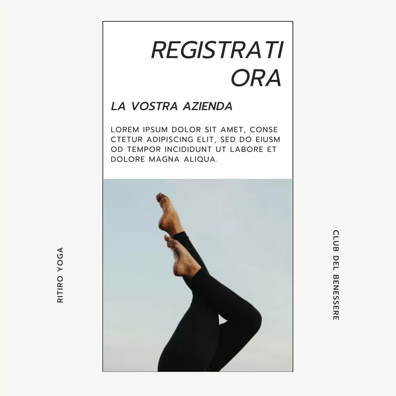 Promozione del ritiro yoga e benessere Beige Minimal
