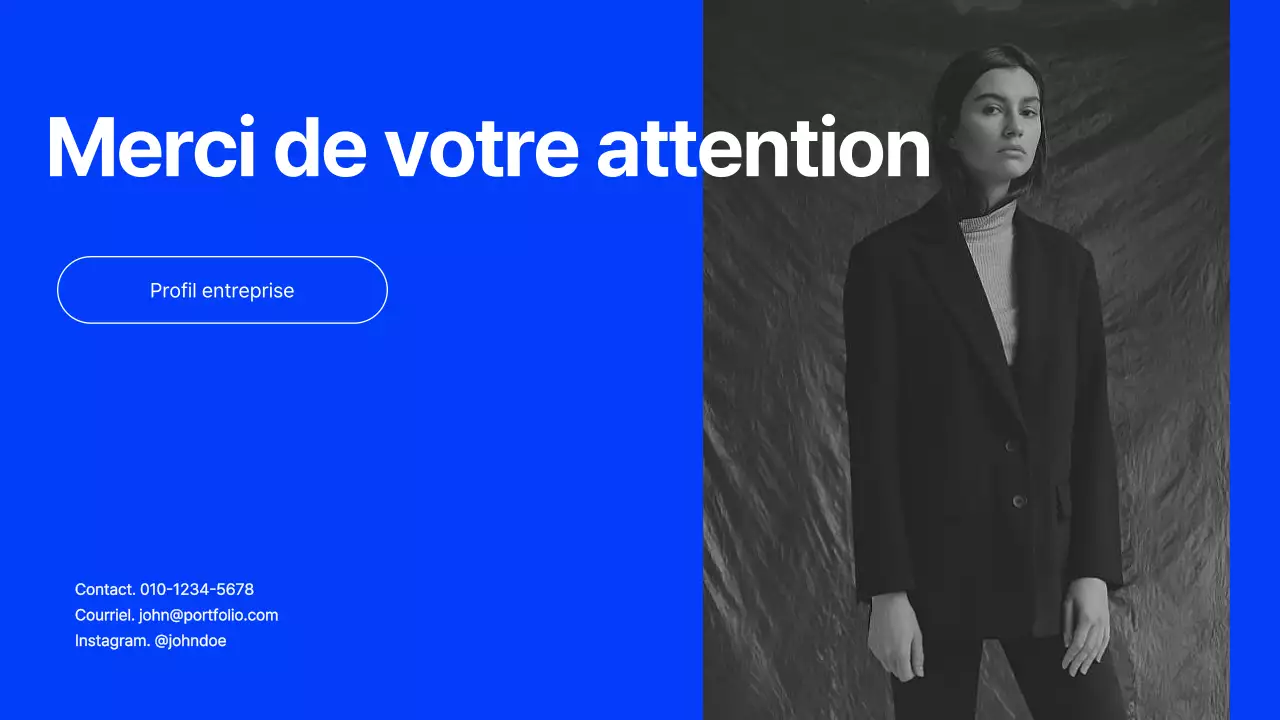 Profil de l'entreprise Grey and Blue Minimal