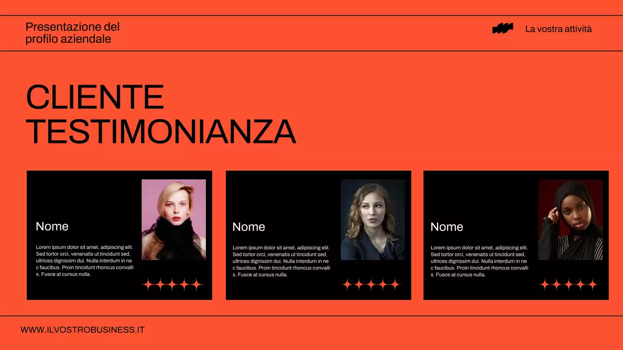 Rapporto sul profilo aziendale di Neon e Nero Moderno