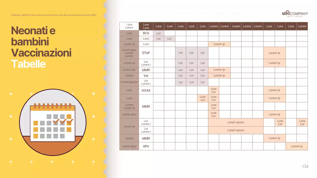 Le vaccinazioni dei genitori in marrone, in stile pop-art