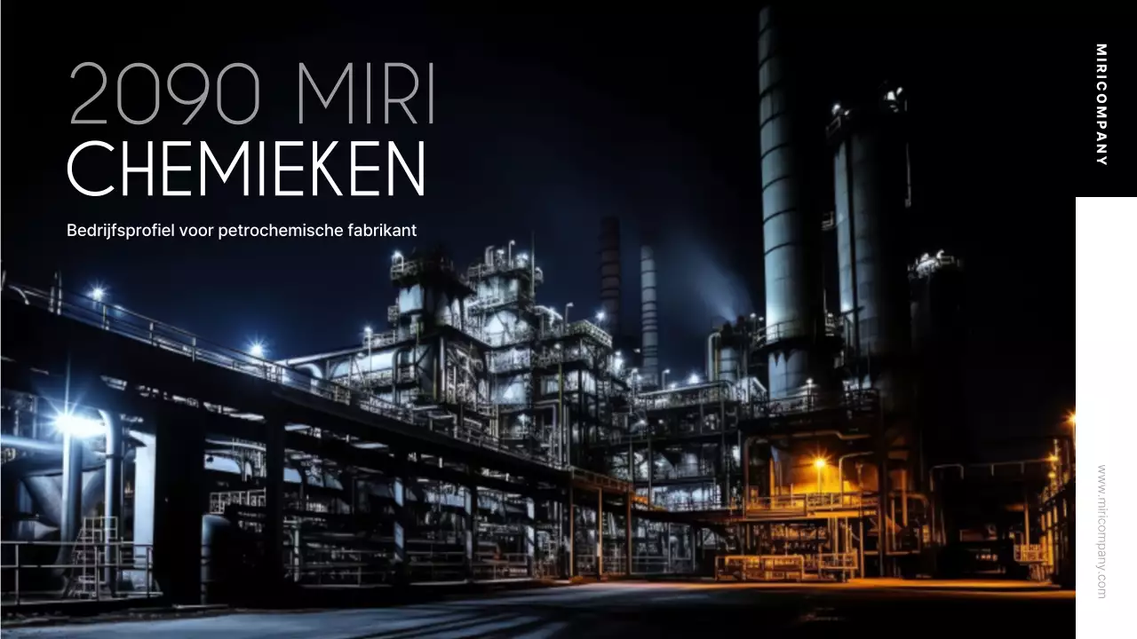 Een eenvoudige, zwart-grijze petrochemische fabrikantenprospectus