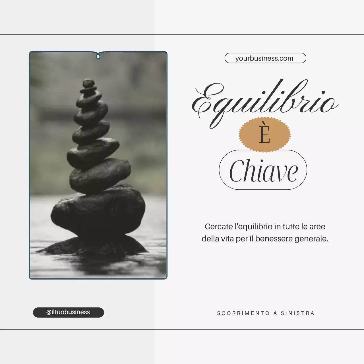 Grigio oro Contenuti minimi Consigli per uno stile di vita sano Carosello di post su Instagram