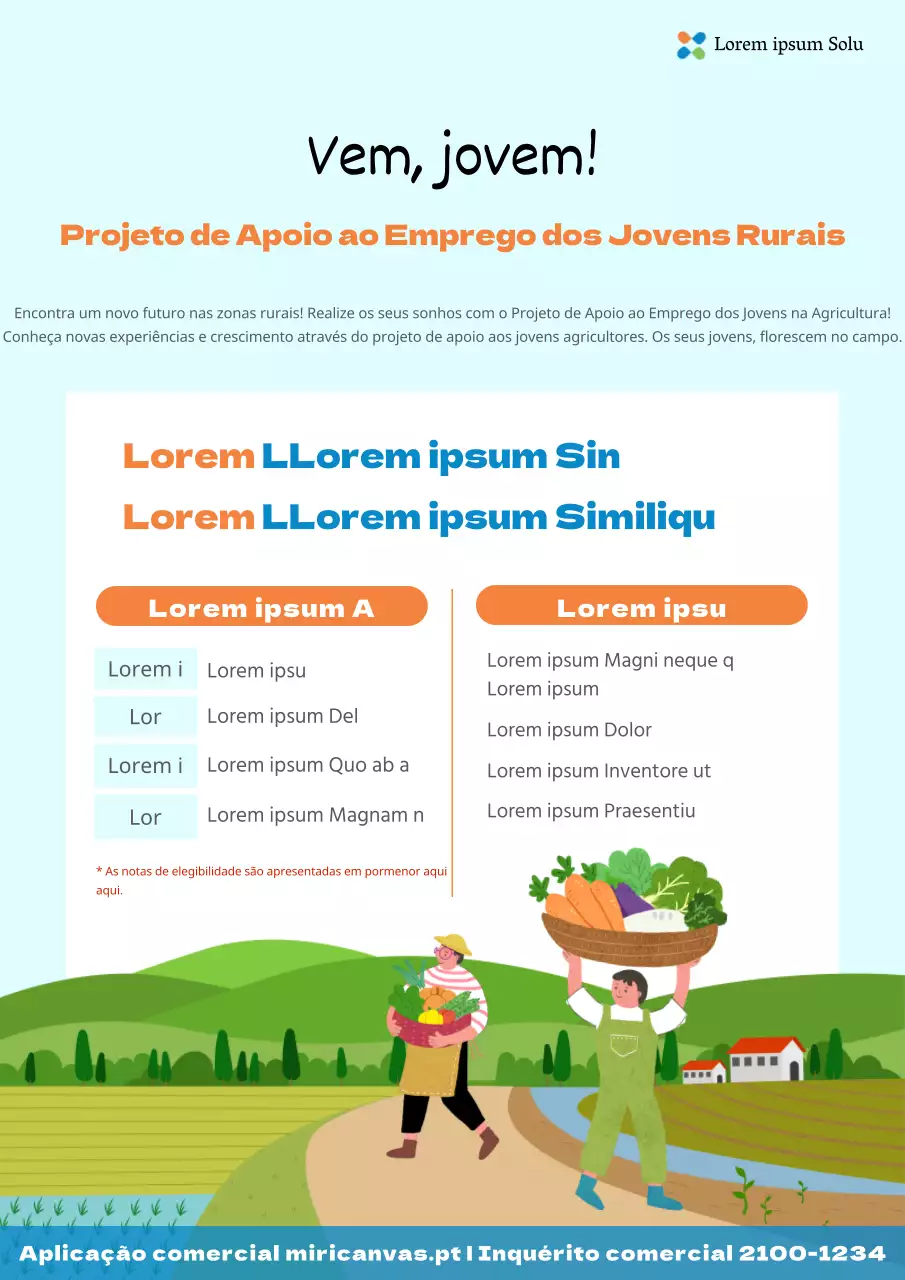O guia azul e laranja do apoio rural