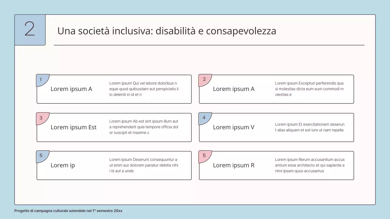 Una proposta di progetto aziendale di sensibilizzazione sulla disabilità in azzurro e rosa per la vostra azienda
