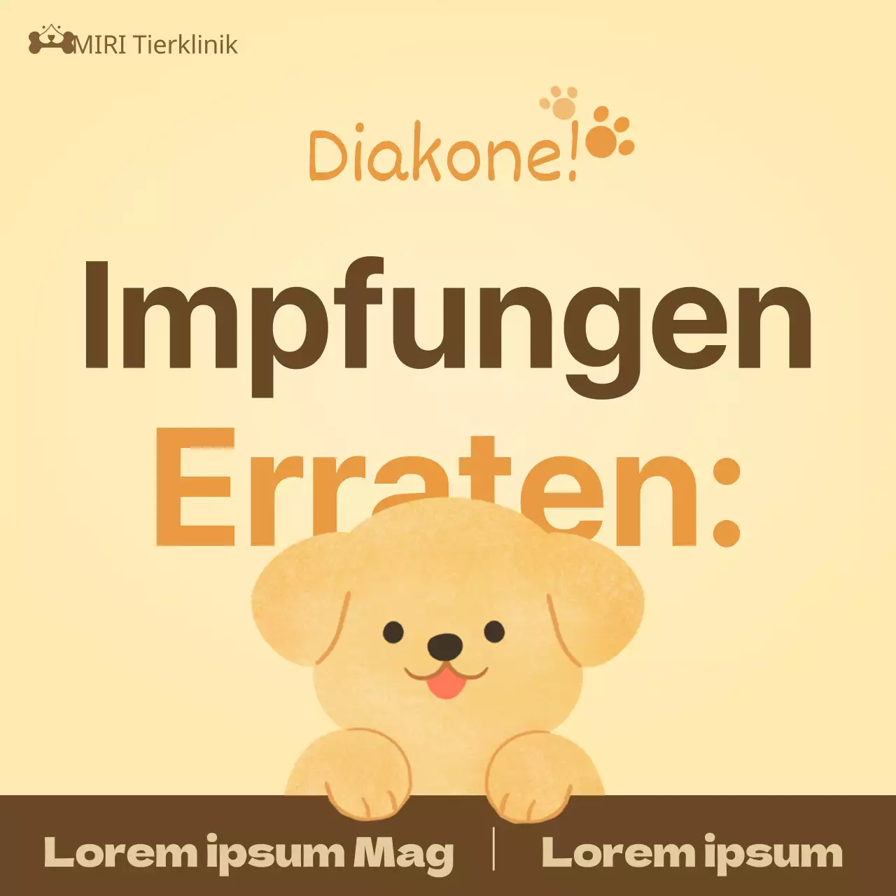 Förderung einfacher gelber und brauner Tierarztimpfungen