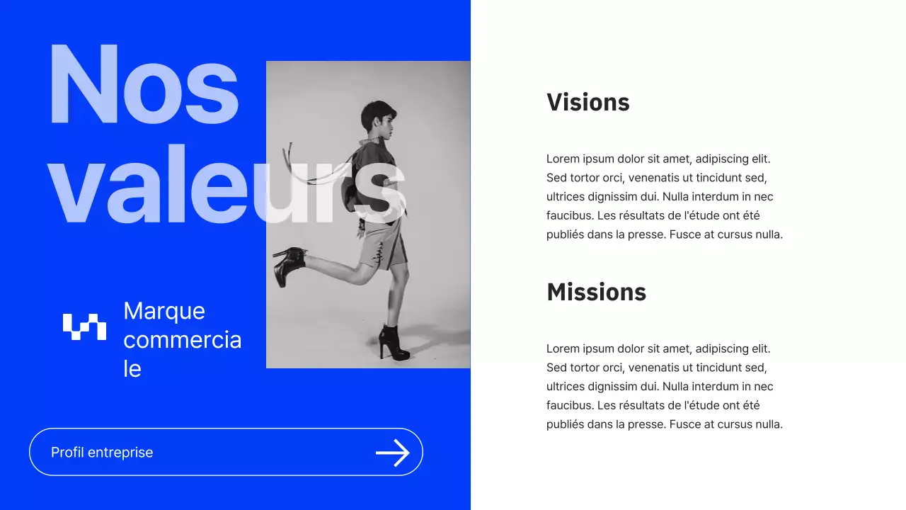 Profil de l'entreprise Grey and Blue Minimal