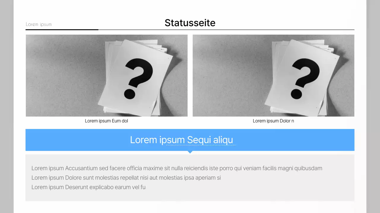 Ein einfacher Unternehmensbericht in Blau und Grau