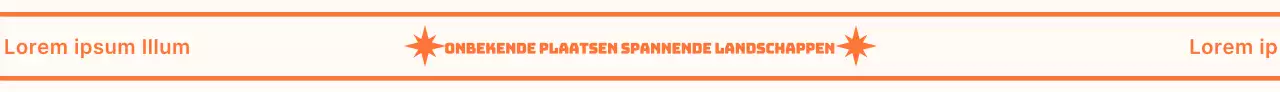 Strapontwerp met typografie en boven- en onderlijnen