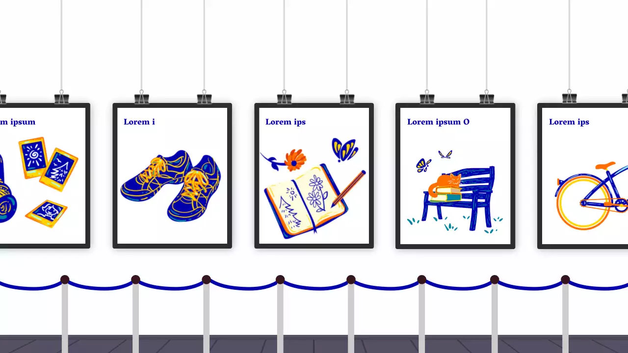 Une joyeuse exposition de bleu et d'orange