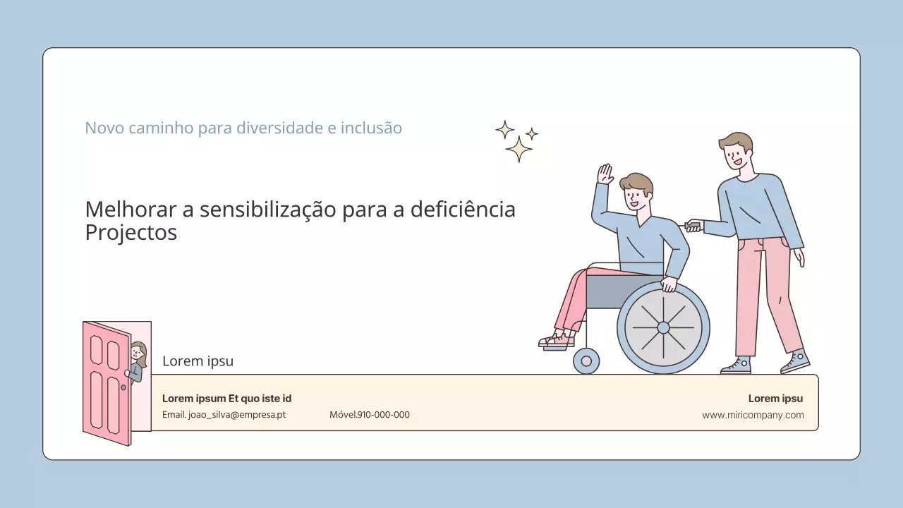 Uma proposta de projeto de sensibilização para a deficiência azul-claro e rosa para a sua empresa