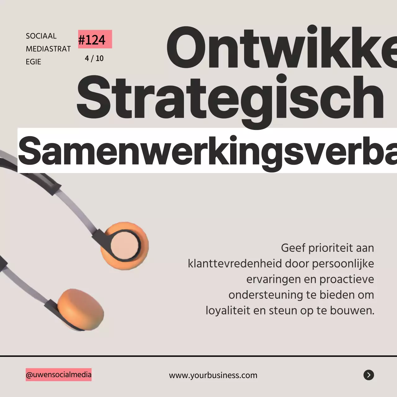 Grijs Retro Vet Zakelijke Strategie Tips Instagram Carrousel Post