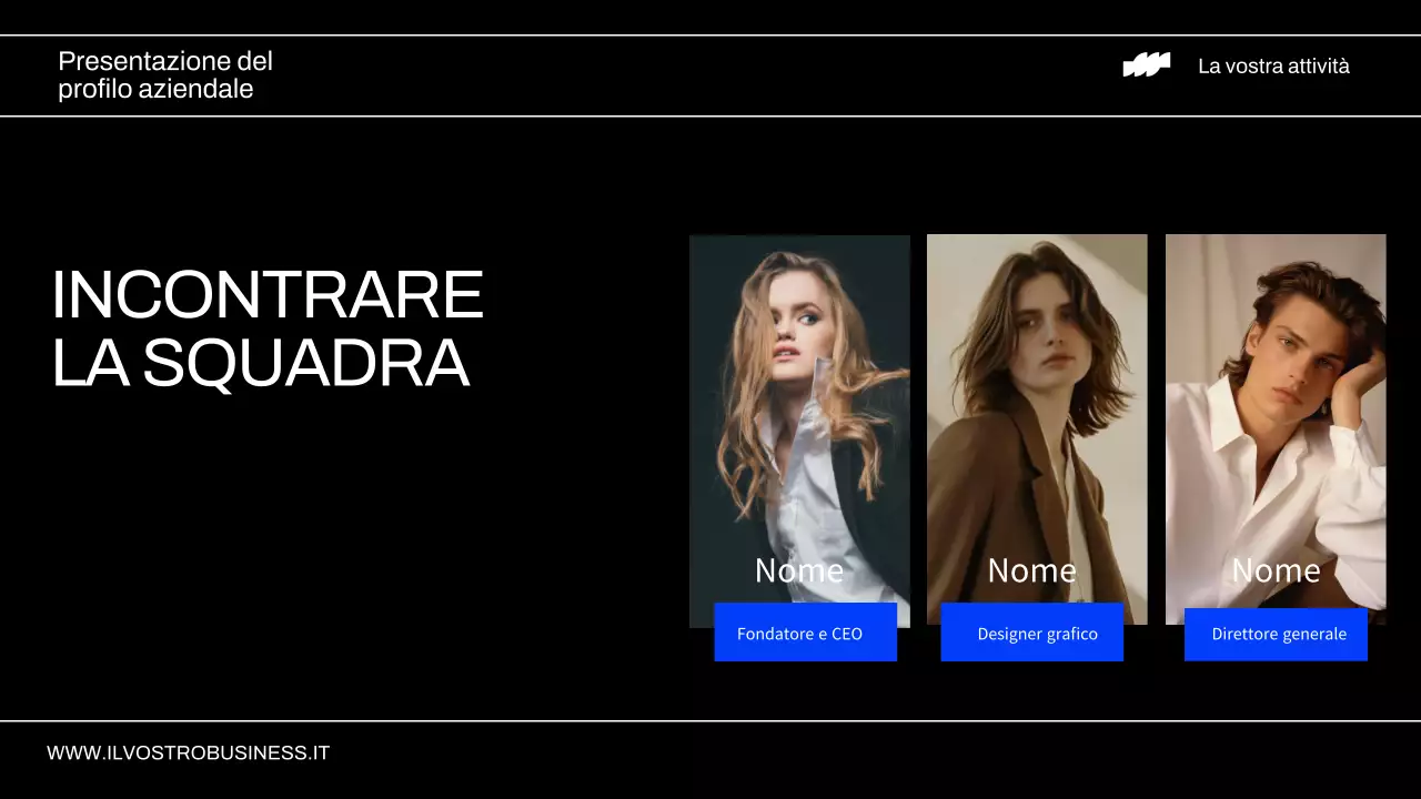 Rapporto sul profilo aziendale di Neon e Nero Moderno