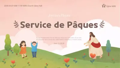 Annonces simples de Pâques en rose et vert