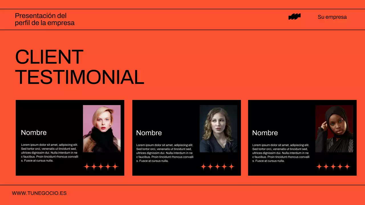 Informe sobre el perfil de las empresas modernas de neón y negro