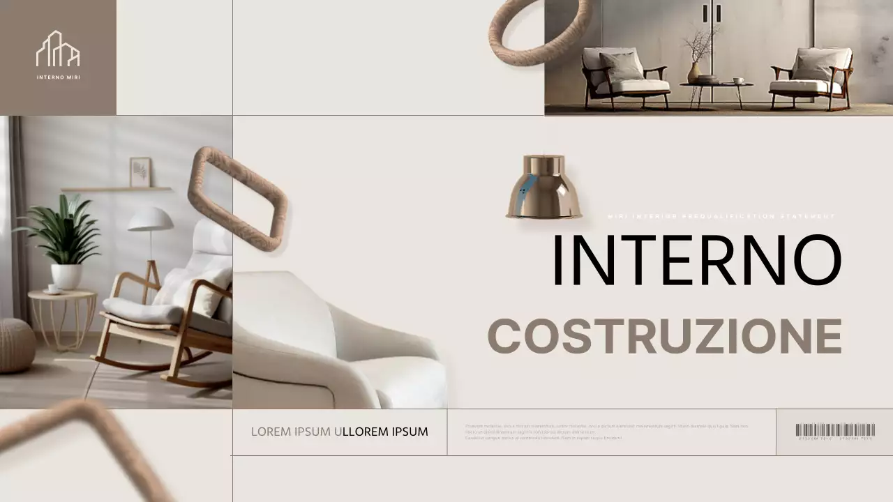 Proposta di interior contractor di tendenza in beige e nero
