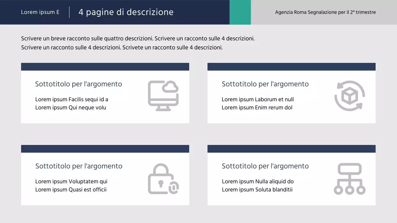 Rapporti semplici per il settore pubblico in blu e menta