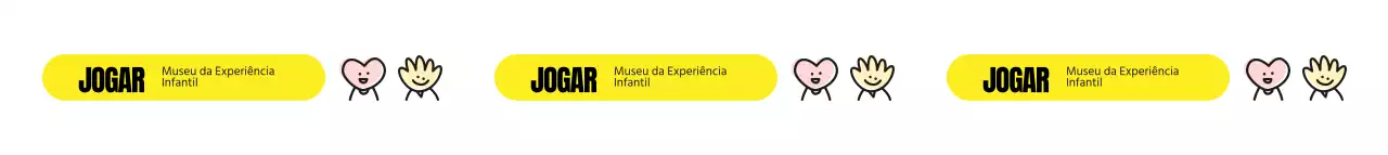 Um bonito museu infantil com um esquema de cores amarelo e personagens ilustradas
