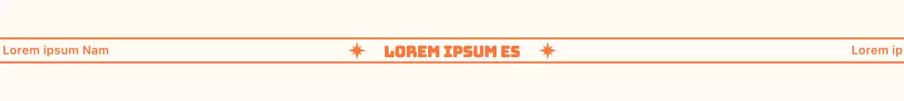 Strapontwerp met typografie en boven- en onderlijnen