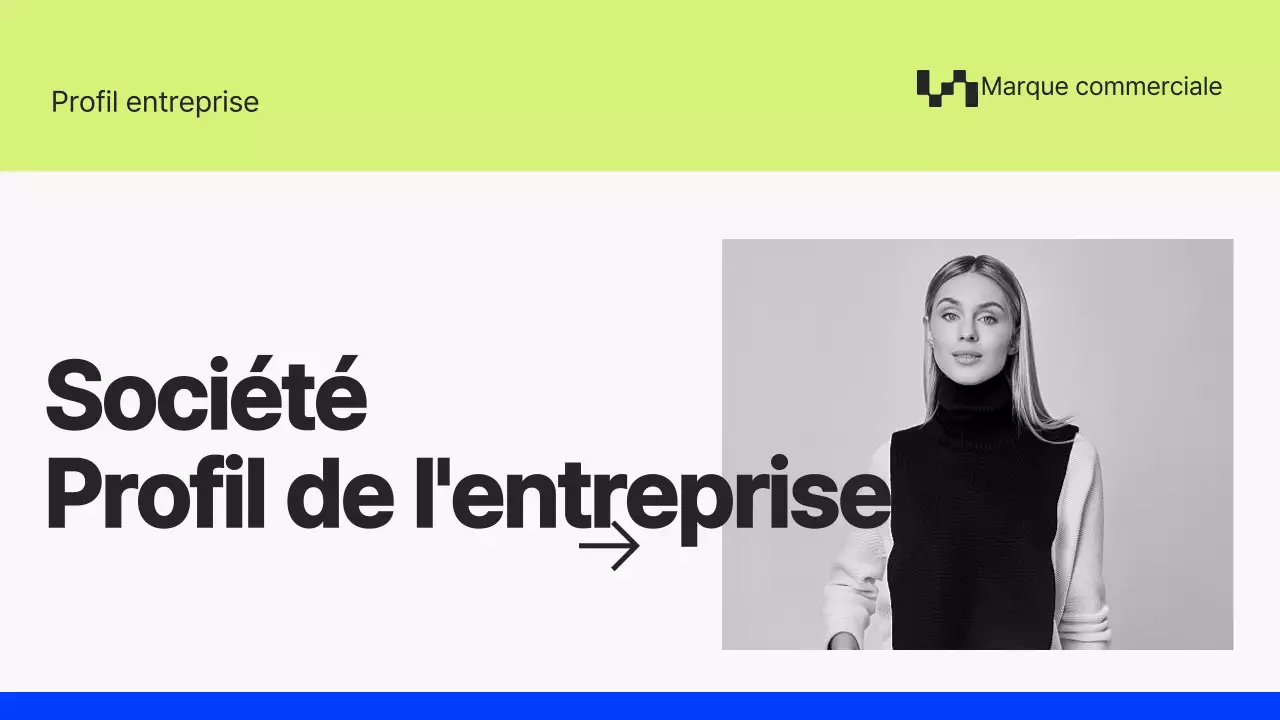 Profil de l'entreprise Grey and Blue Minimal