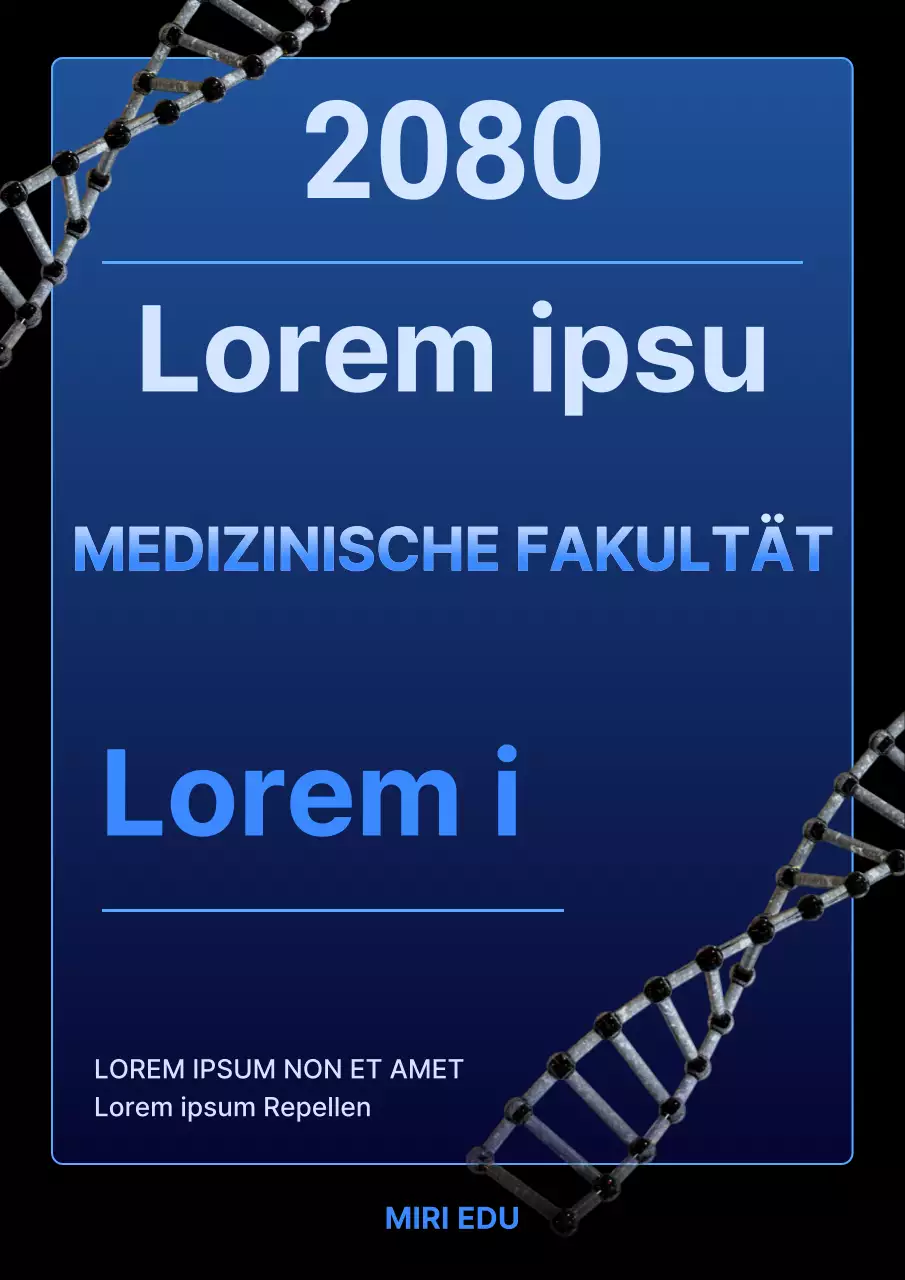 Ein einfaches, blaues Werbemittel für Medizinstudenten