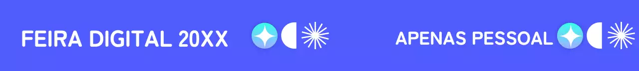 Conceito de feira digital em azul e gradientes