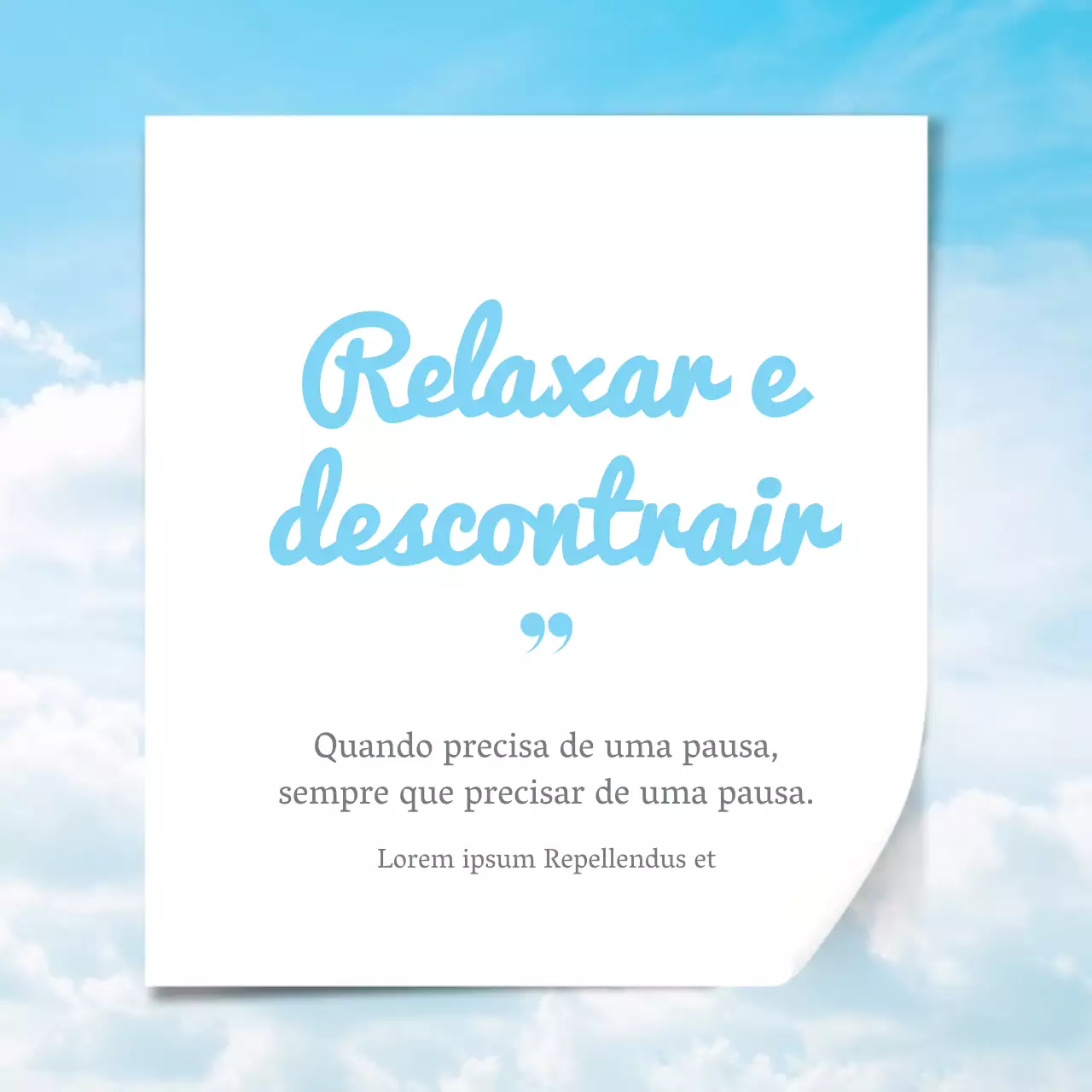 Promover uma listagem minimalista em azul claro e branco