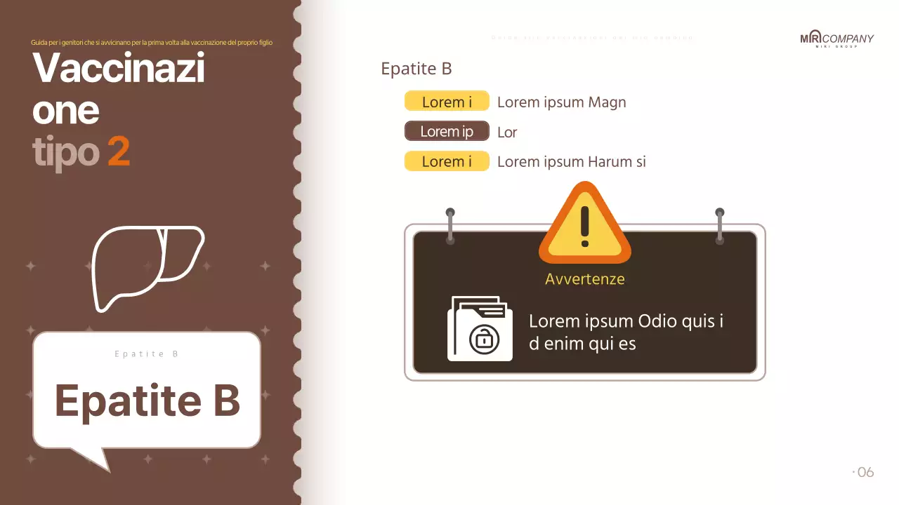 Le vaccinazioni dei genitori in marrone, in stile pop-art