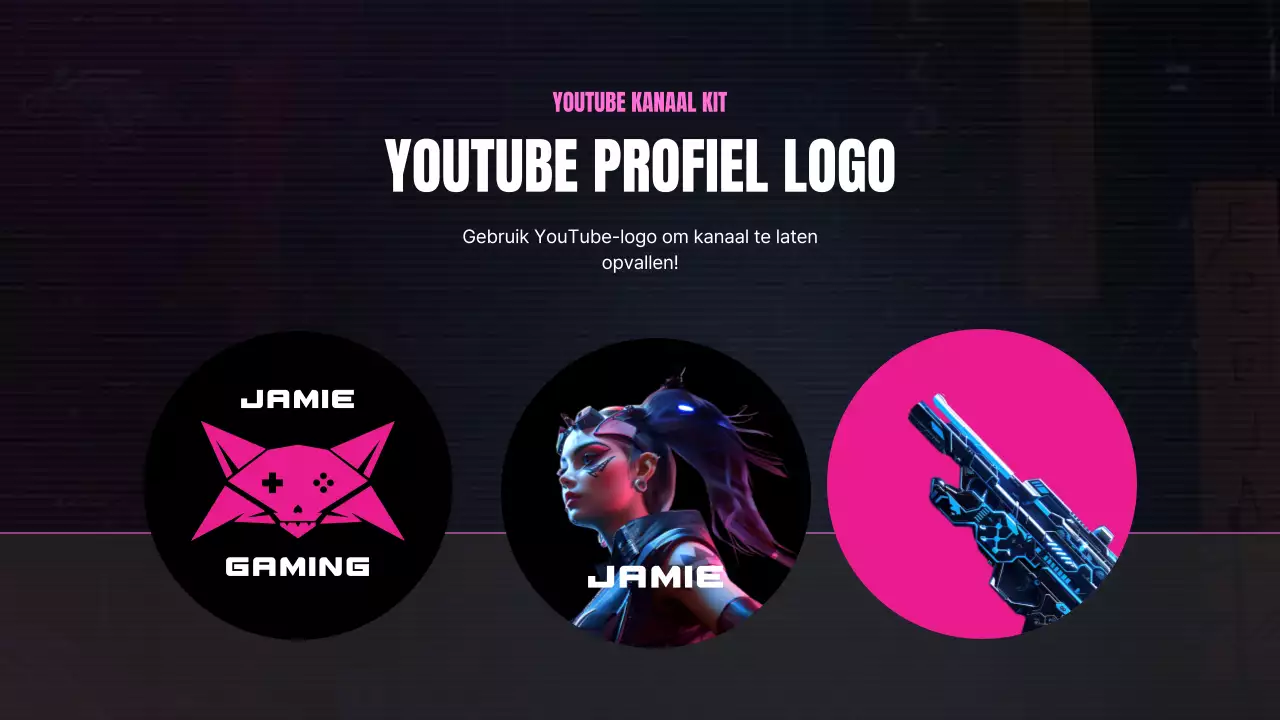 Promoot een op cyberpunk geïnspireerde game-update in hot pink en blauw