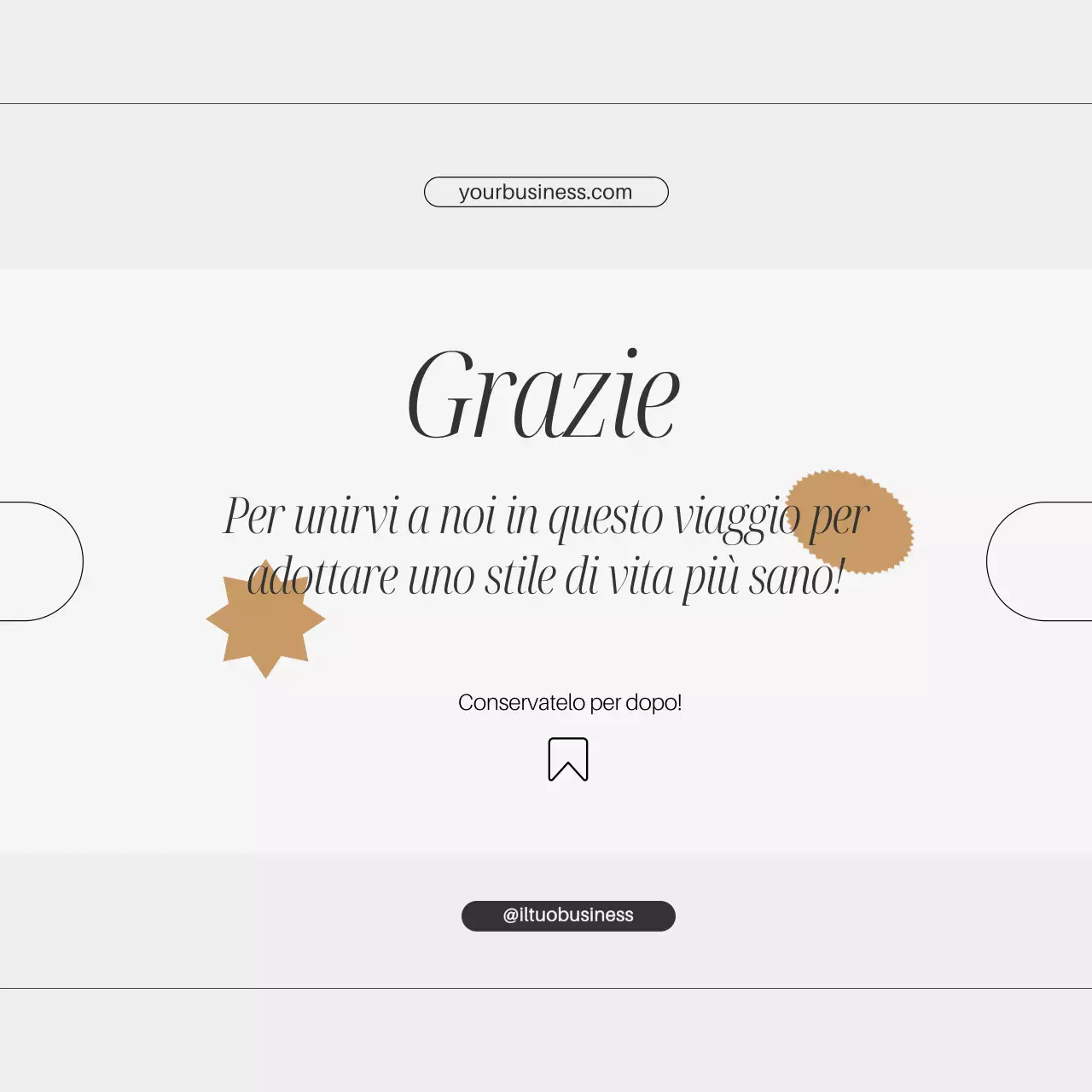Grigio oro Contenuti minimi Consigli per uno stile di vita sano Carosello di post su Instagram